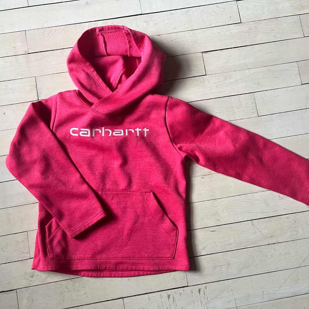 Carhartt Pink Pullover Hoodie Sweatshirt